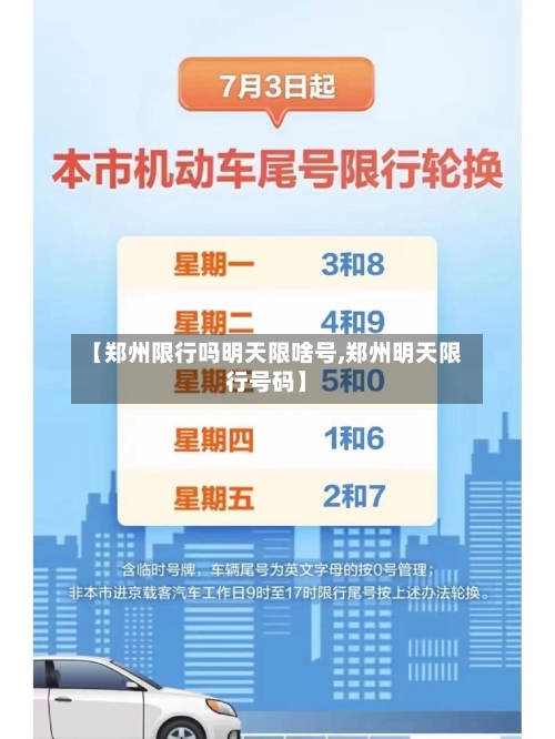 【郑州限行吗明天限啥号,郑州明天限行号码】