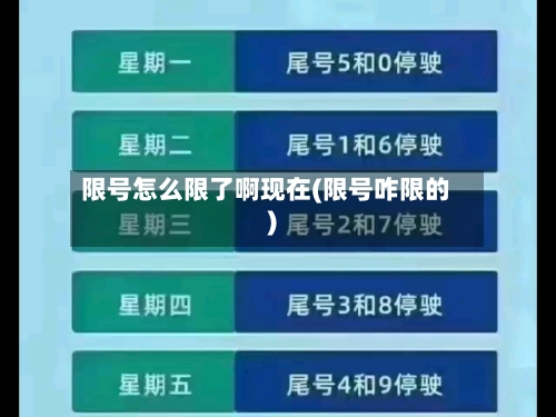 限号怎么限了啊现在(限号咋限的)-第2张图片