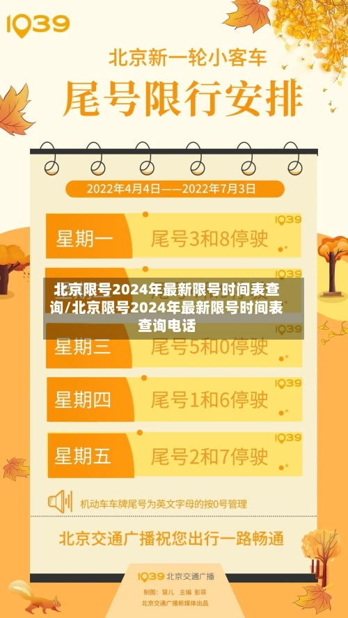 北京限号2024年最新限号时间表查询/北京限号2024年最新限号时间表查询电话