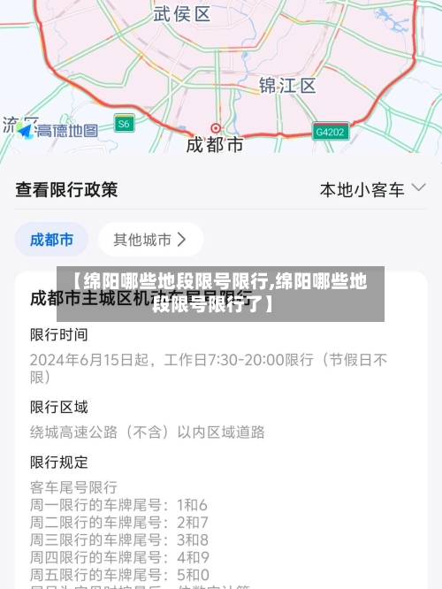 【绵阳哪些地段限号限行,绵阳哪些地段限号限行了】
