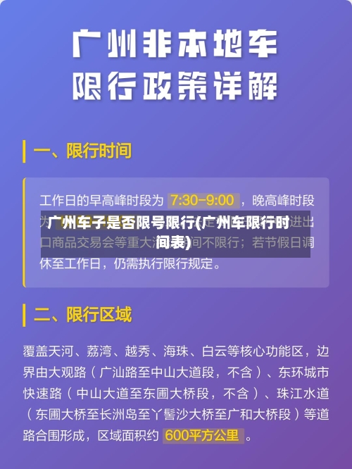 广州车子是否限号限行(广州车限行时间表)