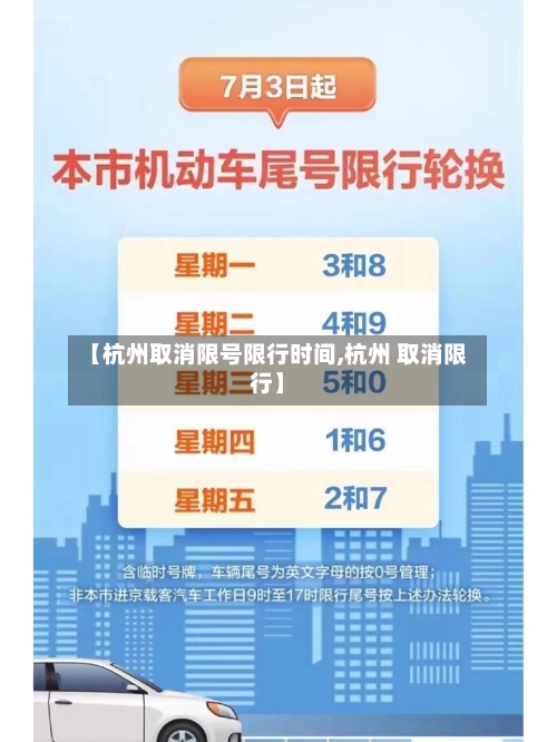 【杭州取消限号限行时间,杭州 取消限行】-第2张图片