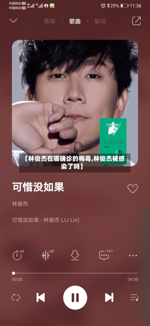 【林俊杰在哪确诊的梅毒,林俊杰被感染了吗】