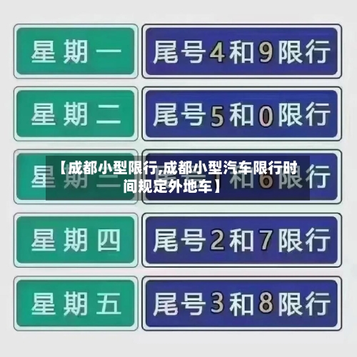 【成都小型限行,成都小型汽车限行时间规定外地车】-第2张图片
