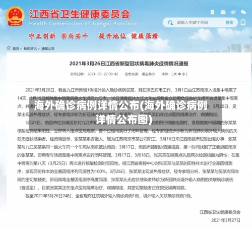 海外确诊病例详情公布(海外确诊病例详情公布图)-第2张图片