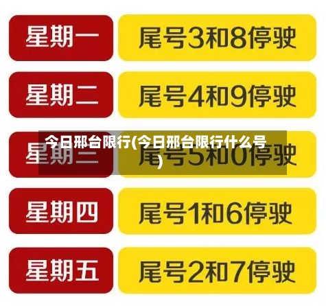 今日邢台限行(今日邢台限行什么号)