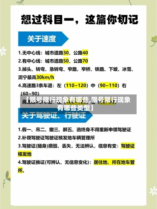 【限号限行现象有哪些,限号限行现象有哪些类型】