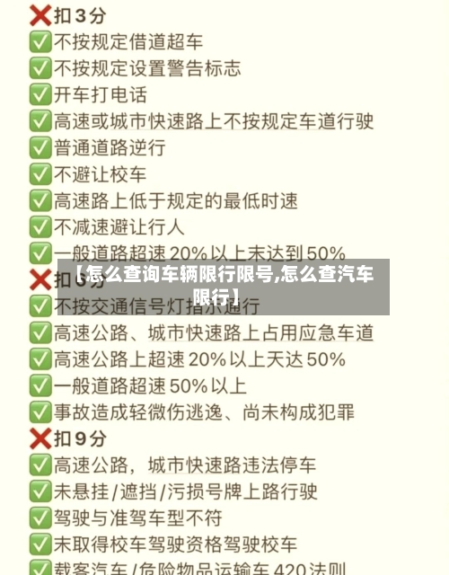 【怎么查询车辆限行限号,怎么查汽车限行】
