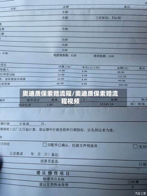 奥迪质保索赔流程/奥迪质保索赔流程视频
