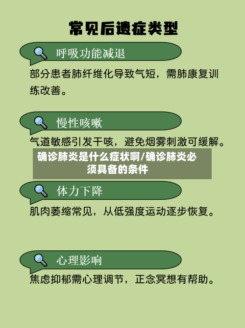 确诊肺炎是什么症状啊/确诊肺炎必须具备的条件-第2张图片