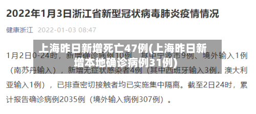 上海昨日新增死亡47例(上海昨日新增本地确诊病例31例)