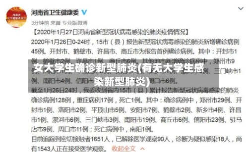 女大学生确诊新型肺炎(有无大学生感染新型肺炎)-第3张图片