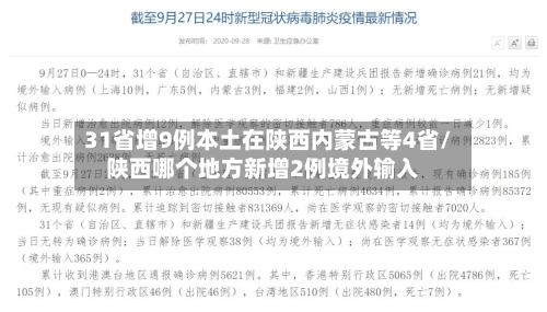 31省增9例本土在陕西内蒙古等4省/陕西哪个地方新增2例境外输入