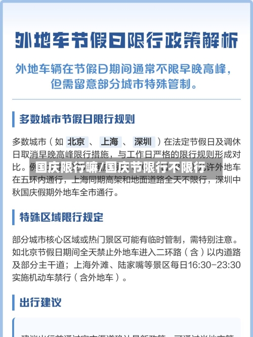 国庆限行嘛/国庆节限行不限行