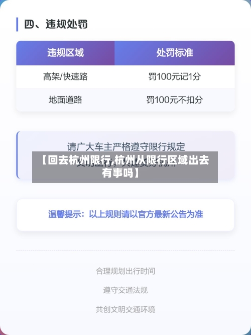 【回去杭州限行,杭州从限行区域出去有事吗】-第3张图片