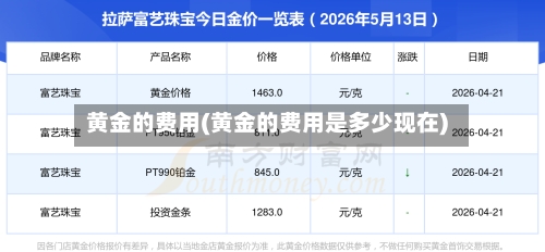 黄金的费用(黄金的费用是多少现在)