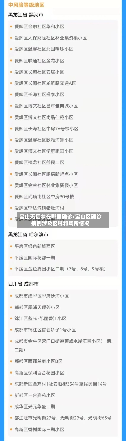 宝山无症状在哪里确诊/宝山区确诊病例涉及区域和场所情况-第3张图片