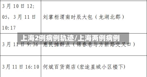 上海2例病例轨迹/上海两例病例-第2张图片