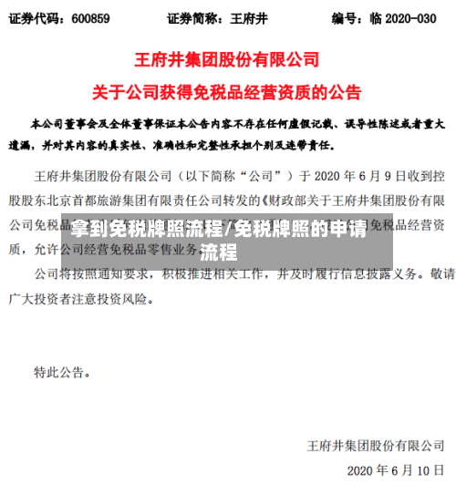 拿到免税牌照流程/免税牌照的申请流程-第3张图片